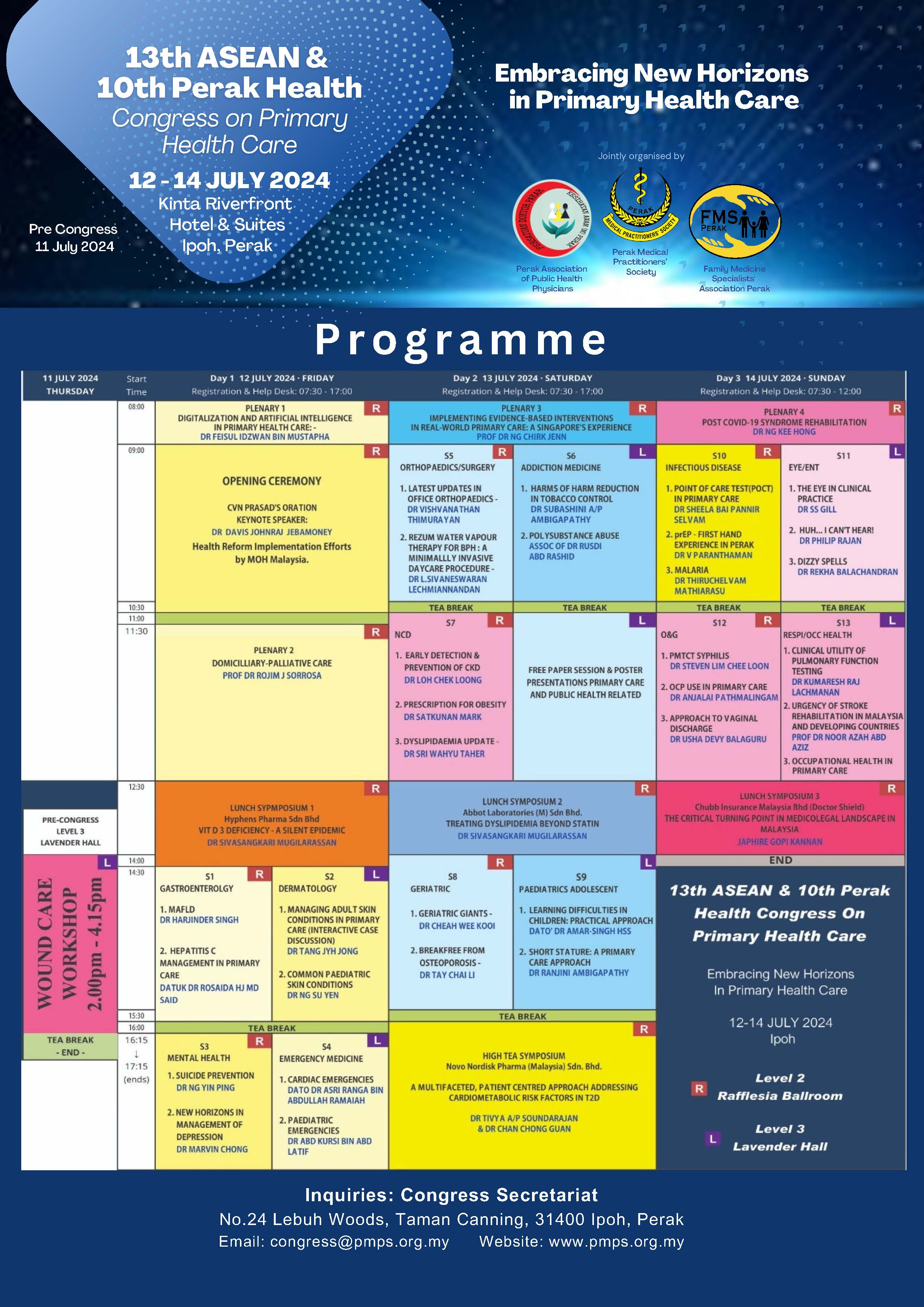Final Annoucement. 13th ASEAN Congress: Programme